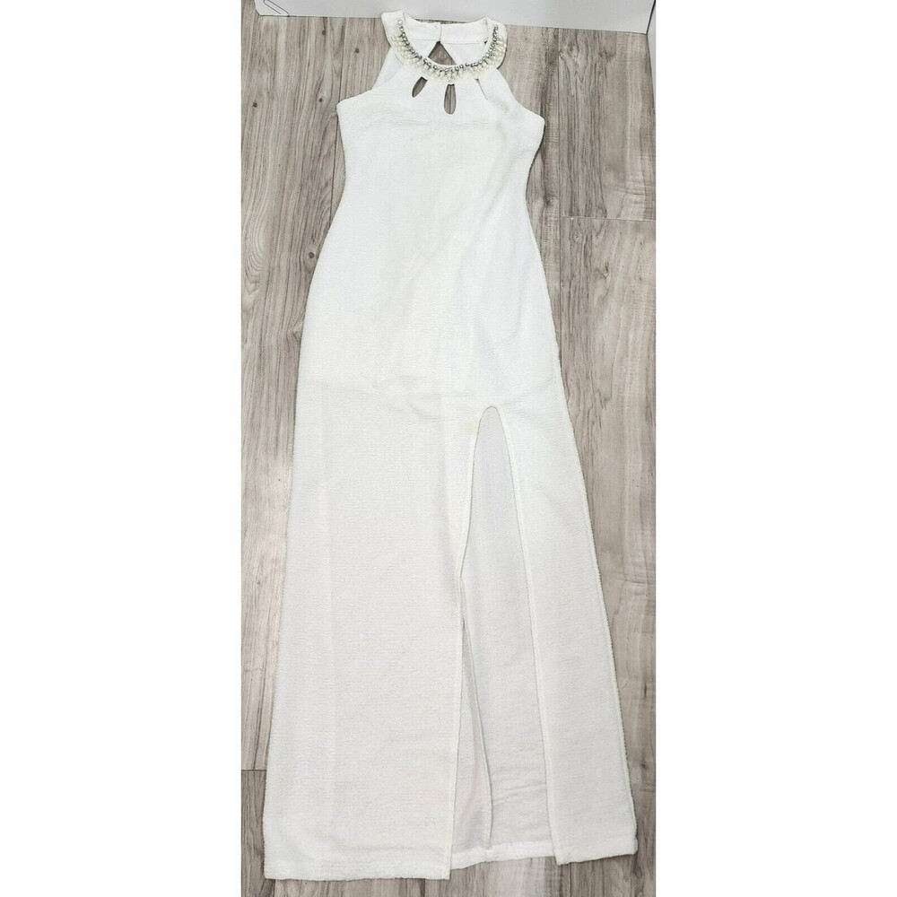 Off-White Formal Gown Long Dress with Neckles Woman's Size XS/S